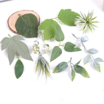 

Fake Plant Accessories 100Pcs Simulation Greenery for DIY Wedding Bouquet Garland Rattan Decorative Home Shop Supplies