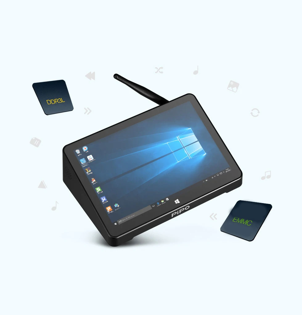 PiPo X8 Pro Win10 мини-компьютер Smart ТВ коробка Z8350 4 ядра 1280x800 2 Гб оперативной памяти, 32 Гб встроенной памяти, Bluetooth 4,0 HD медиаплеер 7 дюймов ips Экран видео р