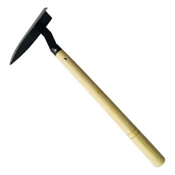 

Garden Planting Pickaxe Hoe Forked Head Carbon Steel Wood Handle Remove Weed Shovel Extractor Yard Lawn Trimming Hand Tool