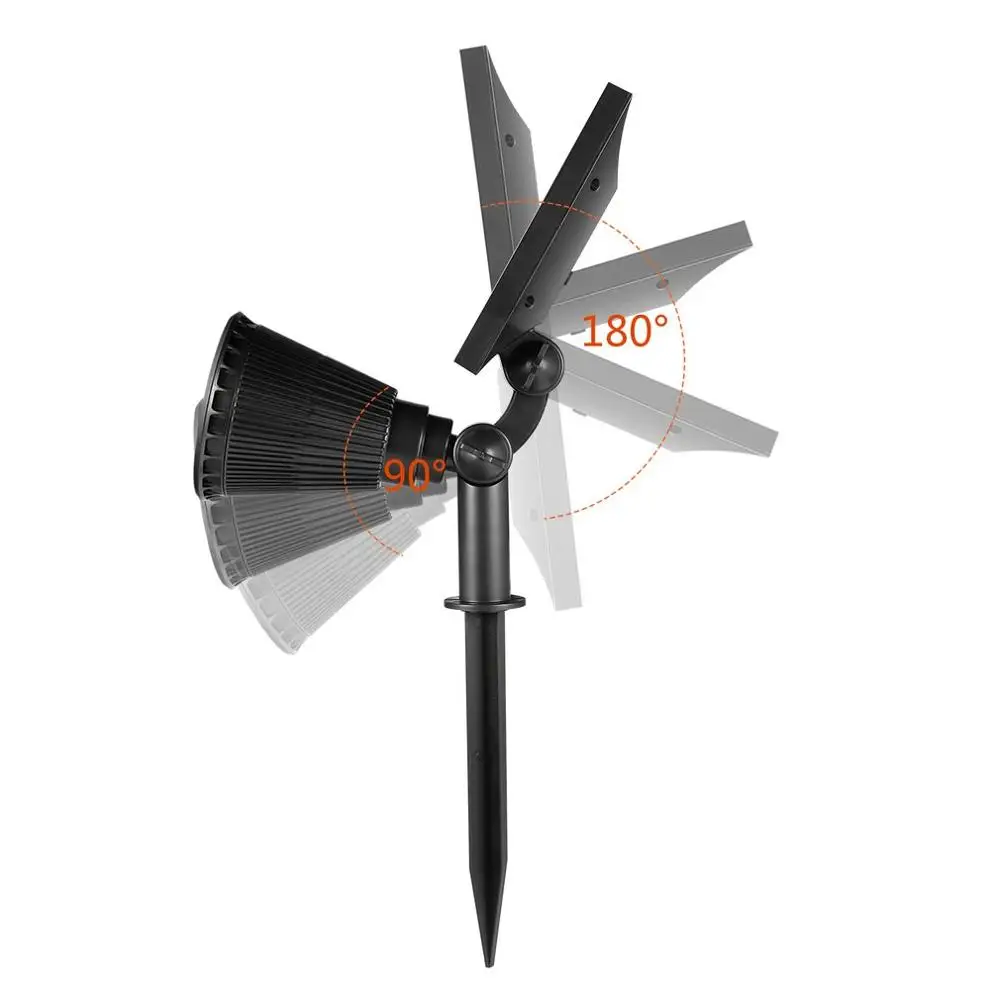 

Hot Outdoor 2 pcs 4 LED 200 Lumen Waterproof Solar Powered Spotlight Lawn lamp Energy-saving Security with Light Sensor