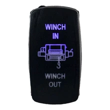 Verricello In fuori il pulsante Blu LED Laser Rocker Interruttore a levetta per Jeep Polaris UTV Camion Barca 7 Spille Interruttori Relè styling