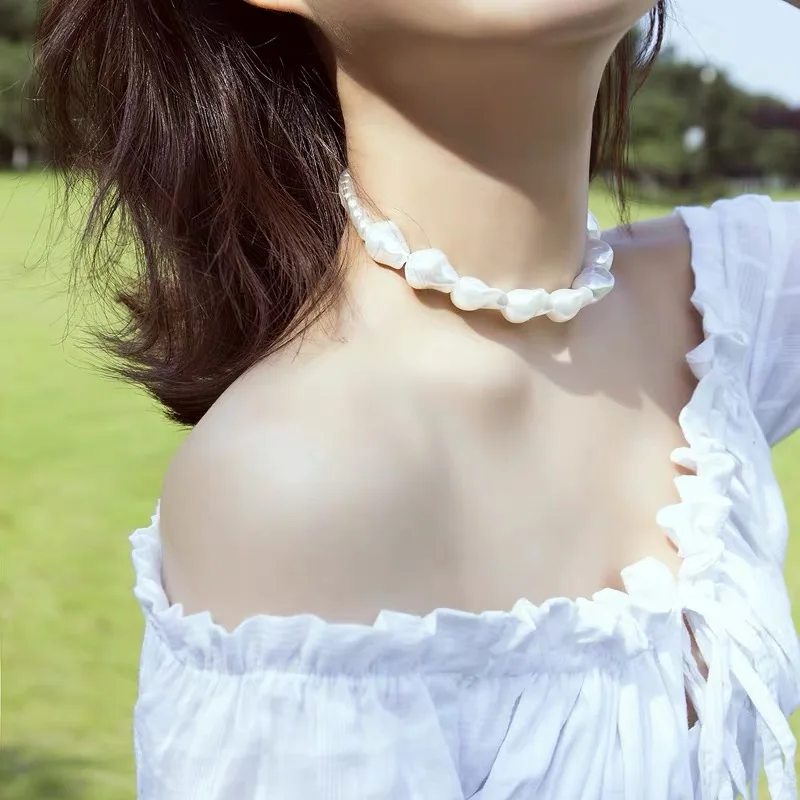 Барокко жемчужное ожерелье Женская Мода персонализированное ожерелье Южная Корея женский вырез