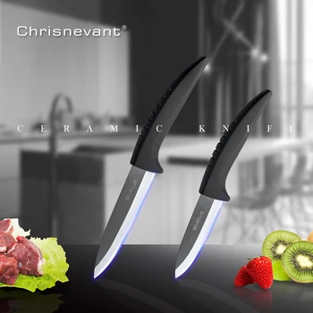 

Ceramic Knife (3 4 5 6 inches) With Knife Cover 2 Piece Set Black Blade For Chef Peeling Fruit Vegetable Utility Cooking