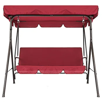 

2pcs/set For 3 Seater Patio Swing Seat Cover Canopy Garden Chairs Dustproof Waterproof Sunproof Oxford Cloth Protector Sun Shade