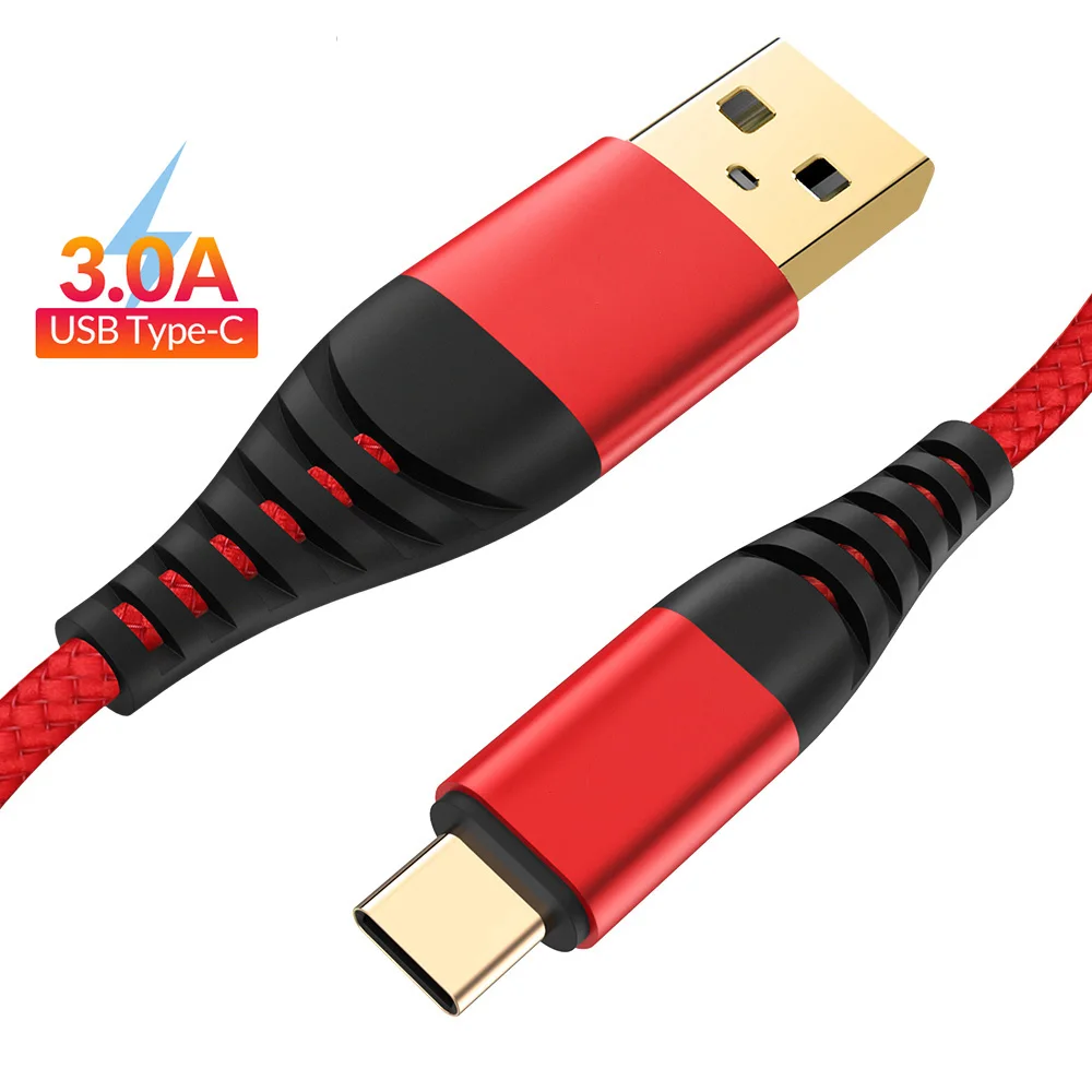 

BaySerry 3A Fast Charge 3.0 USB Type C Cable for Xiaomi Redmi k20 Note7 Quick Charging Type-C Cable for Samsung S9 S10 Plus USBC