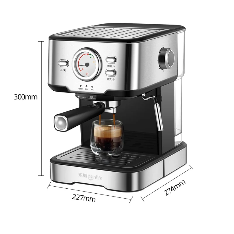 US $218.50 1000W Machine Household Small Italian Type SemiAutomatic Steam Type Milk Foam Cold Brew Coffee Maker Espresso Coffee Maker