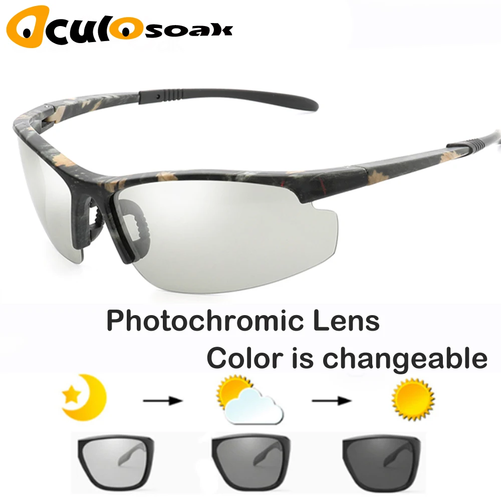 

2019 Men Photochromic Sunglasses New HD Polarized Sunglasses Women UV400 Rimless Anti-glare Sun Glasses Gafes de sol