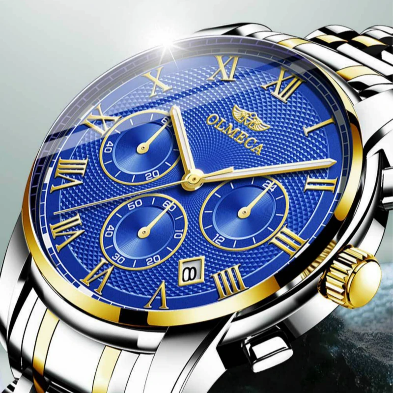 

2019 Men Watch Top Brand New Luxury Chronograph Men fashion business Quartz Watches Steel Waterproof Clock Relogio Masculino