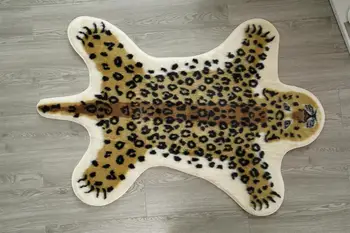 

Sholisa Faux Cow Hide Leopard Tiger Rug Animal Skin Area Rug Imitation Pelt Shape Handmade Leather Floor Carpert