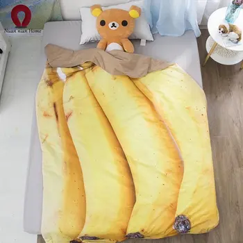 

Banana Cartoon Air Conditioning Quilt 3D Double Summer Summer Thin Quilt Child Single Student Kindergarten Summer Free Shipping