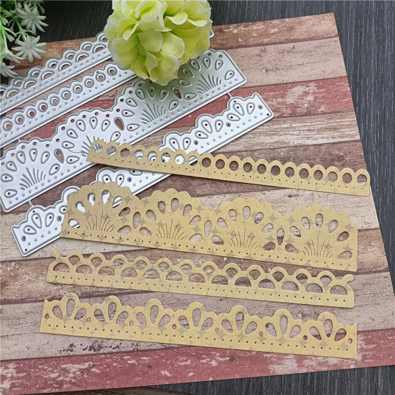 

Crazyclown 4pcs Lace Border Metal Cutting Dies Stencils for DIY Scrapbooking Decorative Embossing Handcraft Die Cutting Template