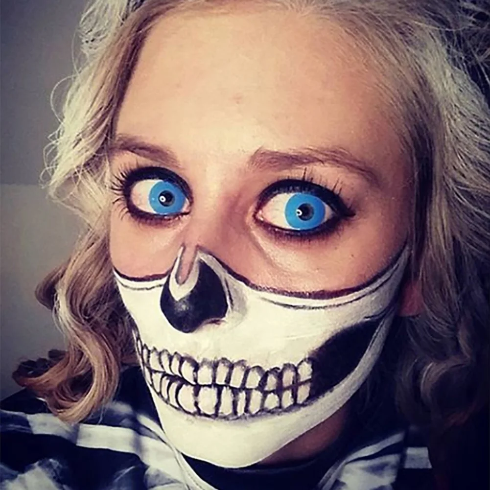 

2Pcs Halloween Cosplay Big Comfort Unisex Colored Colorful Eyes Makeup For Maquiagem Party Vision Cosplay Hot Sale