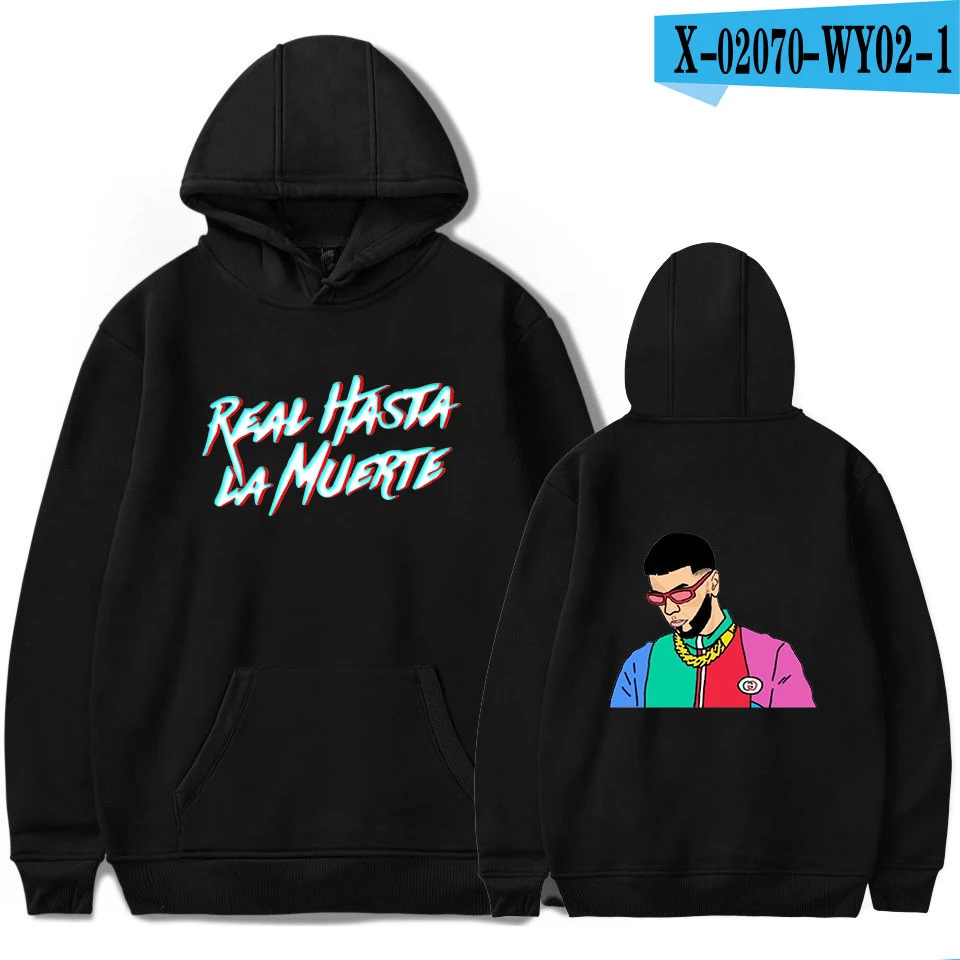 Anuel AA Стиль Знаменитостей уличная Толстовка зима осень для мужчин/женщин хип хоп пуловер с длинным рукавом негабаритных толстовки - Цвет: a