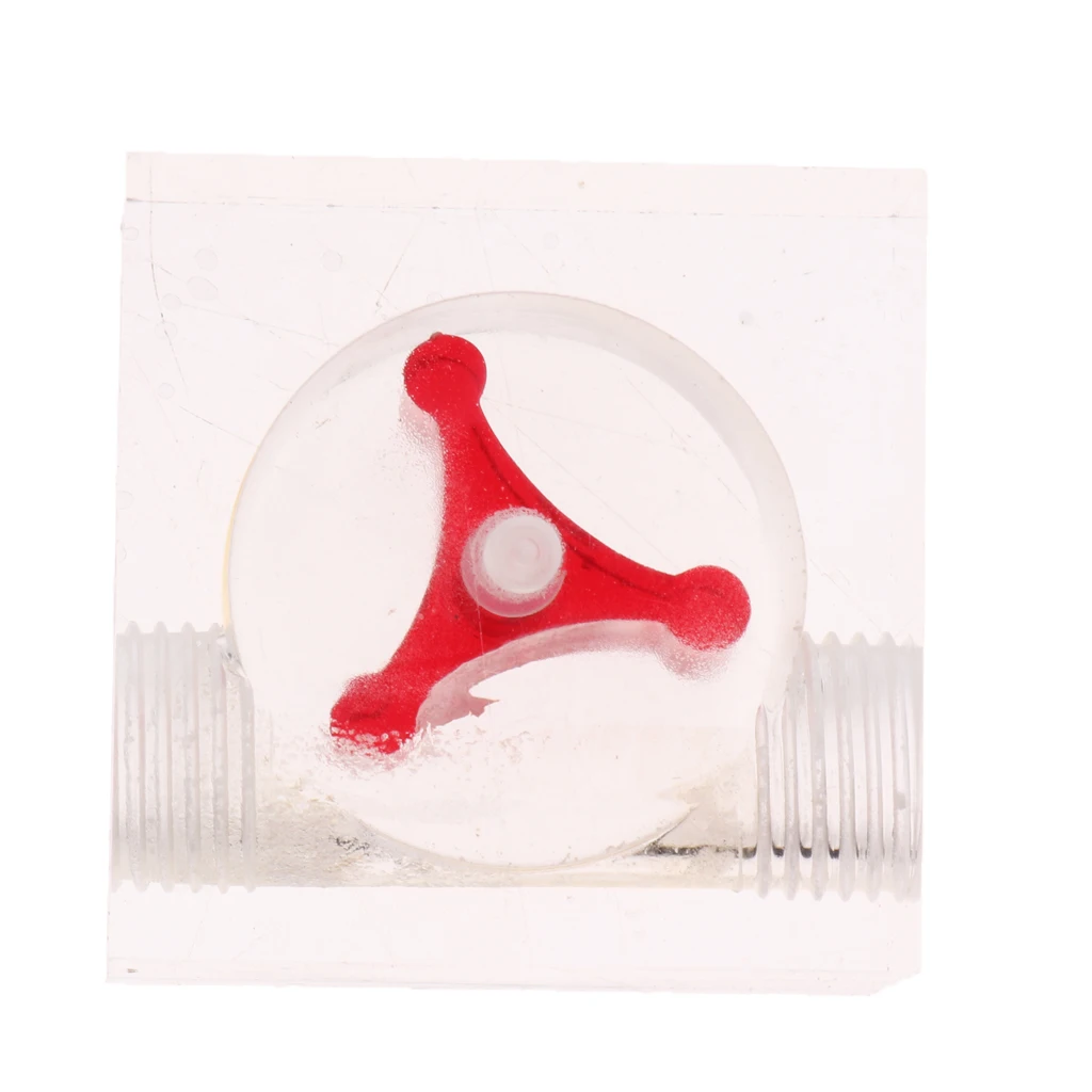 Water Cool Flow Meter Acrylic G1/4 Threaded Flow Indicator 2-Ways Square
