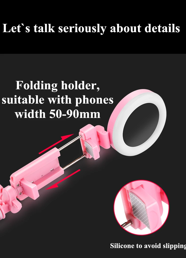 170 см выдвижная селфи-палка Bluetooth штатив селфи кольцо светодиодный светильник для прямой трансляции селфи для xiaomi iphone huawei