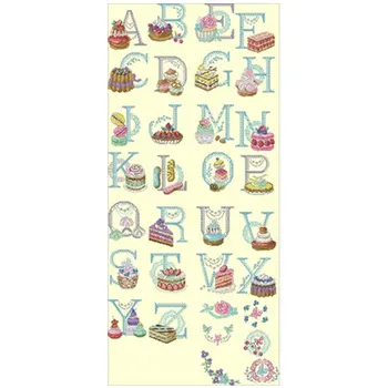 

Cake letters patterns Counted Cross Stitch 11CT 14CT 18CT DIY Chinese Cross Stitch Kits Embroidery Needlework Sets