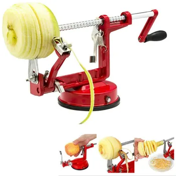 

3 in 1 Steel Fruit Potato Apple Machine Peeler Corer Slinky Slicer Cutter Bar Home Hand-cranked Clipping Fruit Potato Peeler