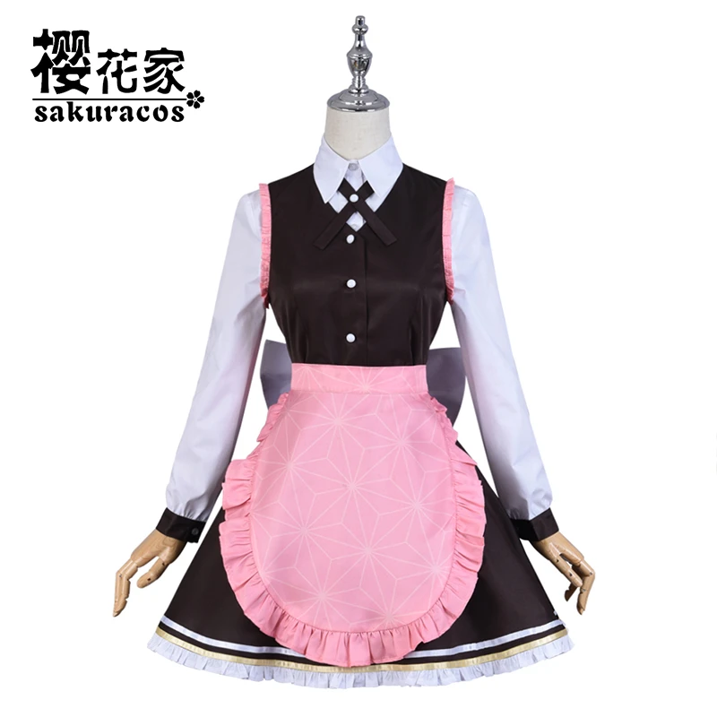 

Kamado Nezuko Kimono Cafe Maid Dress Customized Cosplay Costume H