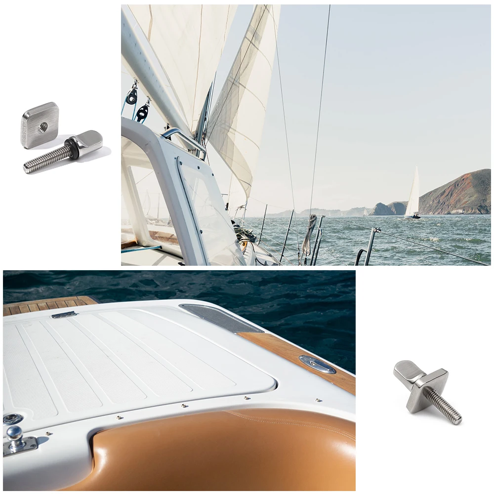 Surfboard Fin Screw & Fin Plate Replacement Kit 1/2pcs Stainless Steel Boat