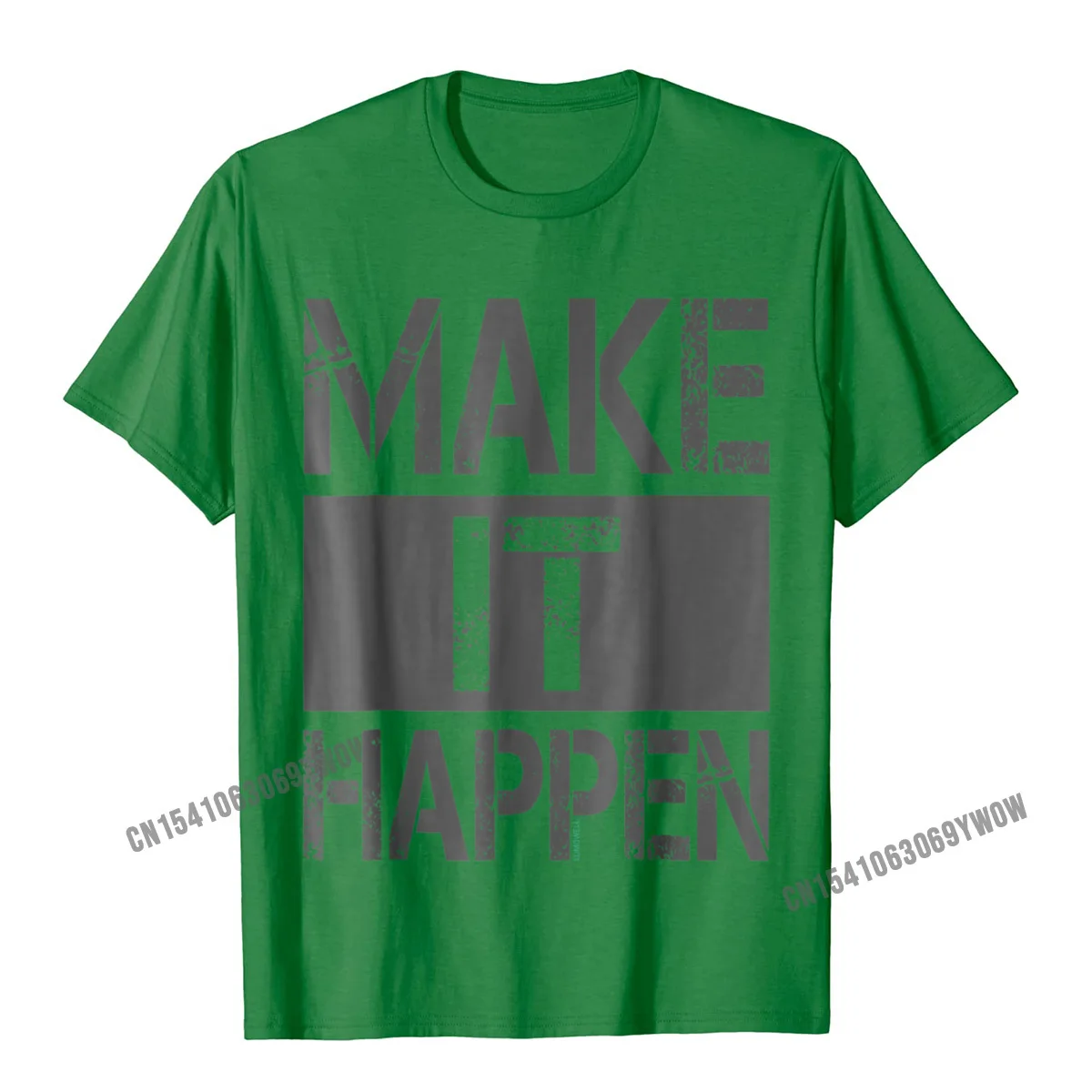  Men's T Shirt Make It Happen T-Shirt__446 Casual Tops Tees Cotton Crew Neck Short Sleeve Gift T Shirt Summer Fall Make It Happen T-Shirt__446 green