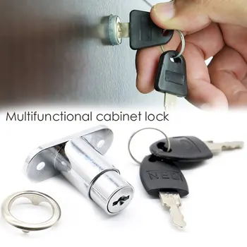 

Chrome Finish Zinc Alloy Push Plunger Lock for Drawer Desk Wardrobe Cabinet