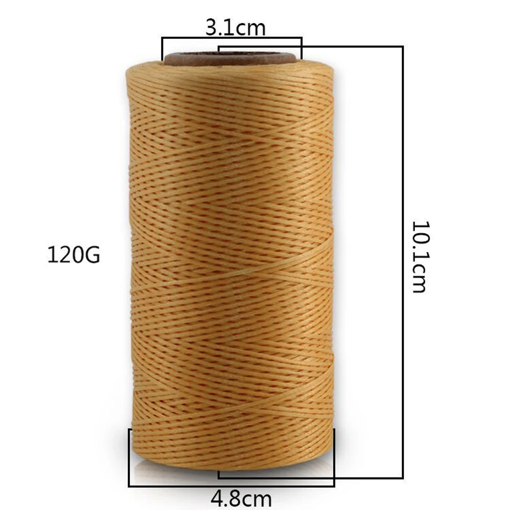 Flat Waxed Thread (Dark Brown) - 284Yard 1mm 150D Wax String Cord Sewing  Craft Tool Portable for DIY Handicraft Leather Products Beading Hand  Stitching 