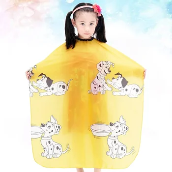 

Cartoon Apron Hair Cutting Cape Adorable Haircut Apron Hair Salon Cloak Hair Styling Apron for Kids Girls Boys Children (Yellow)