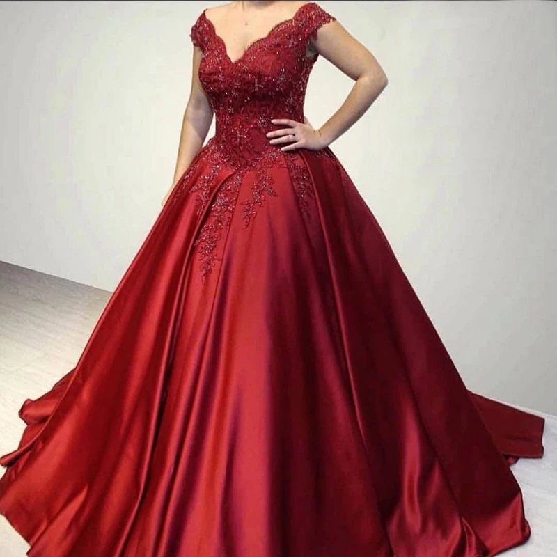 HWTX_Bridal, красное бальное платье, вечернее платье,, на заказ, плюс размер, с открытыми плечами, корсет, атласное длинное платье для выпускного вечера, Robe de soiree