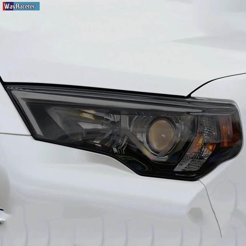 

2 Pcs Car Headlight Protective Film Headlamp Restoration Transparent Black TPU Sticker For Toyota 4Runner 2014-2020 Accessories