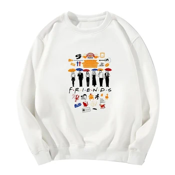 

Funny Friends Sweatshirt Hoodies Women Толстовка Vogue Vintage Hatless Punk New Autumn Winter Harajuku Jumper Clothes