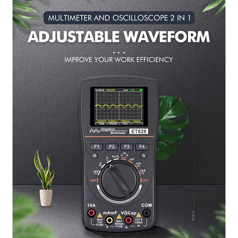 US $110.21 Et828 2 In 1 Led Oscilloscope Multimeter Handheld Color Sn Scope Digital Storage Oscilloscope Digital Multimeter