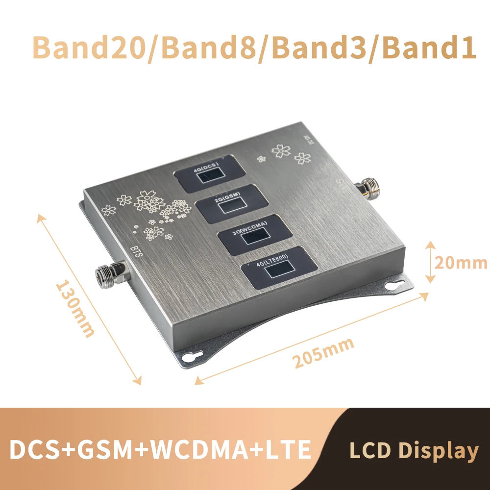 B20 800 900 1800 2100 Mhz Cell Phone Booster Tri