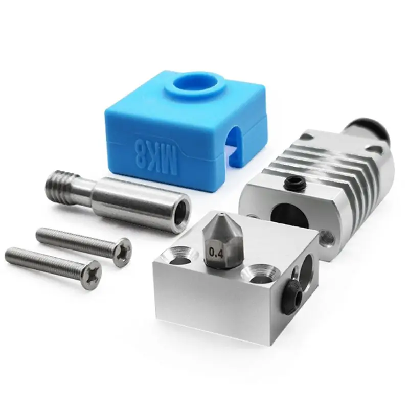 

1 Set 3D Printer Parts Metal Hotend Extruder Kit for CR-10 CR-10S Ender 3/3S Printers Part 1.75Filament/0.4MM Nozzle