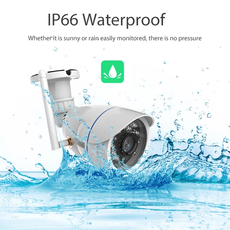 Полностью открытый Водонепроницаемый Hd 720P Wi-Fi Ip Камера Беспроводной сети, режимом ночной съемки, g-сенсором и Cctv Камера работать с Alexa Echo Show