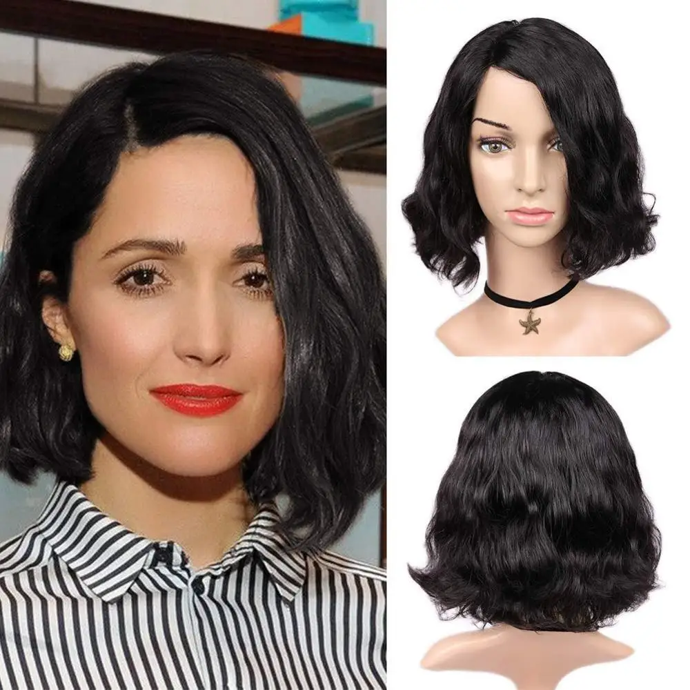 Wignee Short Bob Body Wave Wig Lace Part Human Hair Wig 150%Density Brazilian Remy Hair Side Part Lace Human Wig for Black Women