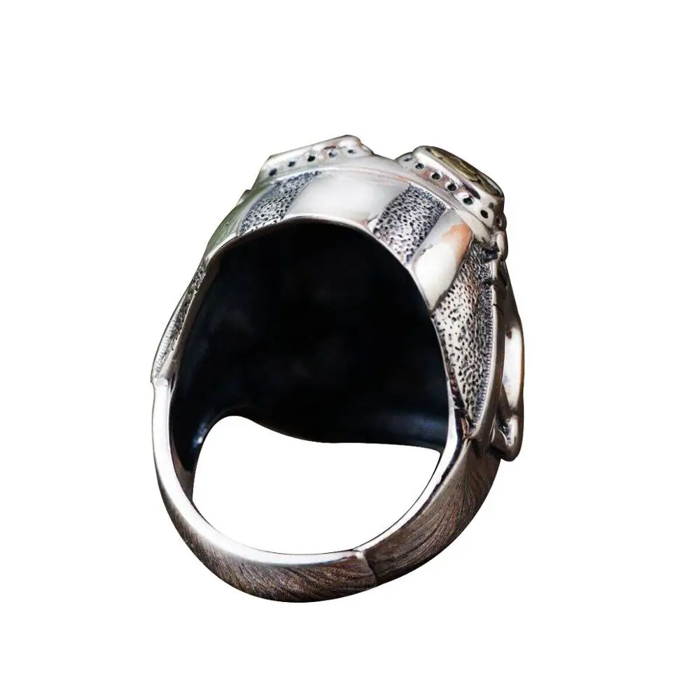 FDLK Винтажное кольцо из нержавеющей стали с готическим черепом, кольцо пилота немертвеца легиона в стиле панк, мужское байкерское ювелирное изделие
