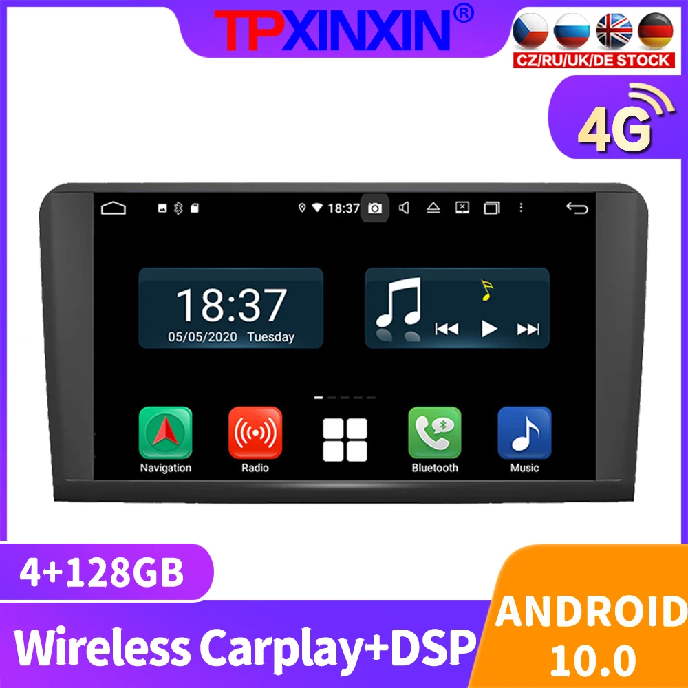 

128GB Android 10 For Mercedes-Benz ML 350 550 Car Radio Multimedia Video Player Navigation Stereo GPS accessories Auto 2din DVD