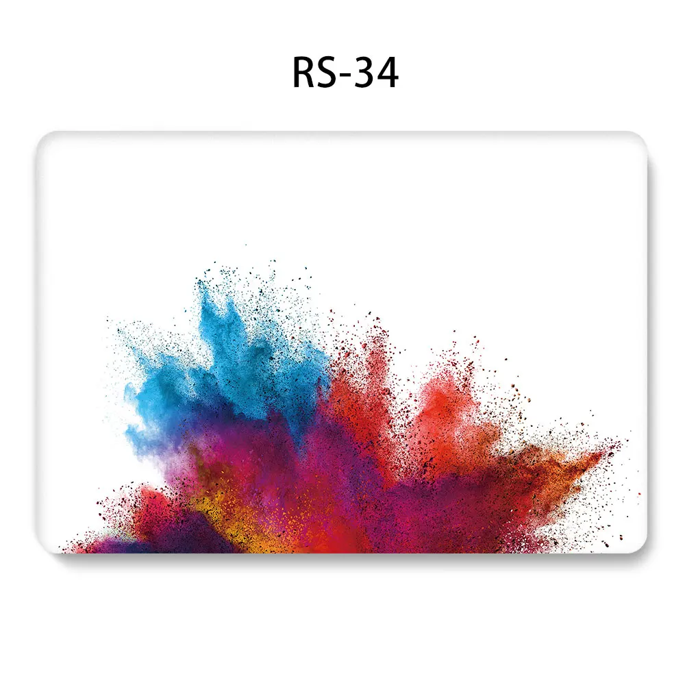 34 Чехол для ноутбука MacBook Touch ID Air 13 A1932 Air Pro retina 11 12 13 15 для mac book New Pro 13 A2159 Сенсорная панель+ крышка клавиатуры - Цвет: 34