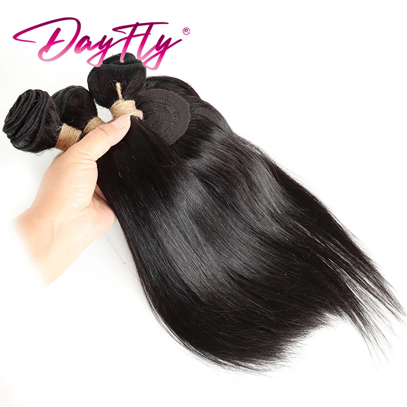 Short Straight Bundles With Closure 100% Human Hair Brazilian Hair Bundles With Cheap Closure Natural Hair Extensions Human Hair