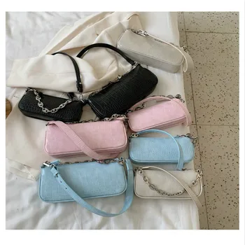 

Fashion Crocodile Pattern Women's Handbag PU Leather Single Shoulder Bag Casual Zipper Cellphone Bag Brief Female Clutch Wallet