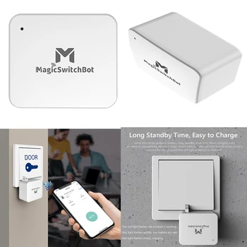 

DIY Wi-Fi Smart Door Universal Breaker Timer Bluetooth 5.0 Smart Button Pusher for Garage Wall Switch App Timer Control Works