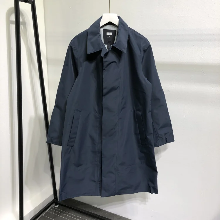 Etj-19 мужская одежда; сезон весна-осень; Простые Slim Fit мульти-Цвет Однобортный средней длины Тренч 5 цветов