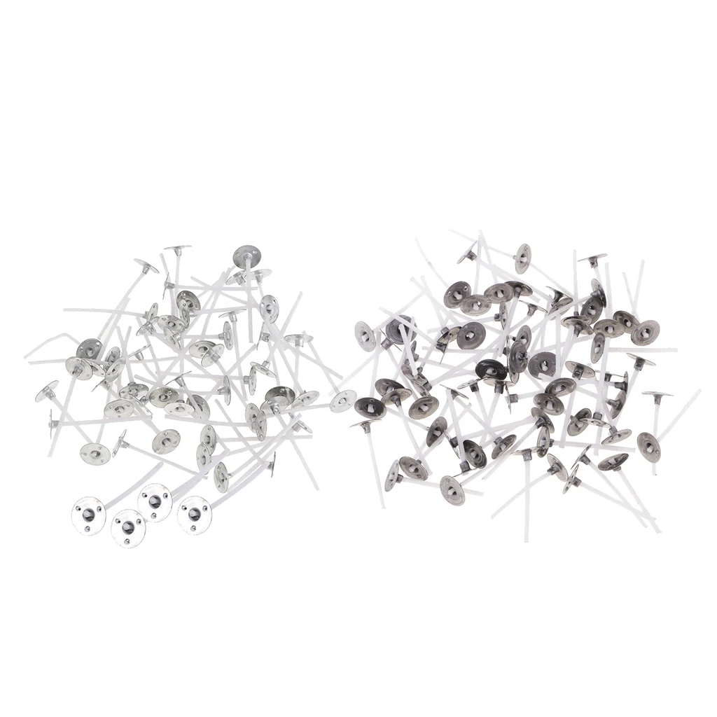 200x Pre Waxed Candle Wicks With Sustainers For Making Tea Light Candles DIY 200x Pre Waxed Candle Wicks With Sustainers For Making Tea Light Candles DIY