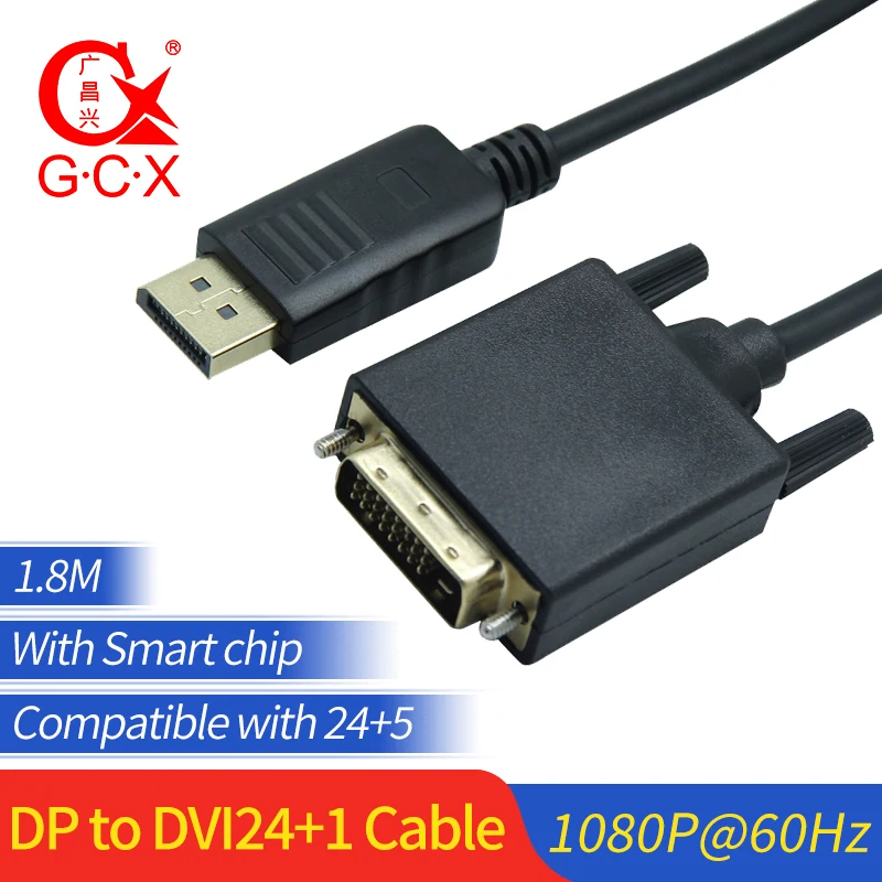 Порт дисплея к активному кабелю DVI D 1080P порт Папа папа DP DVI24 + 1 Адаптер конвертера с