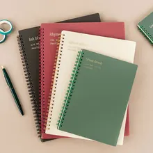

B5 Coil Notebook Grid Line Spiral Journal Double Side Coil Notepad PP Cover Waterproof Material Notebooks School Office Supplies