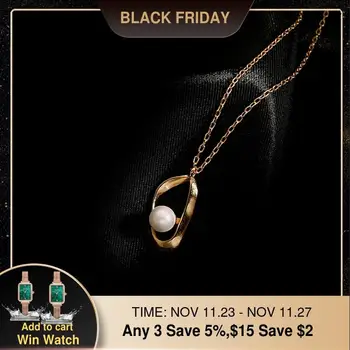 

925 Silver Pearl Pendants Necklace Boho Jewelry Minimalism Chocker Kolye Vintage Collier Bijoux Femme Women Necklace