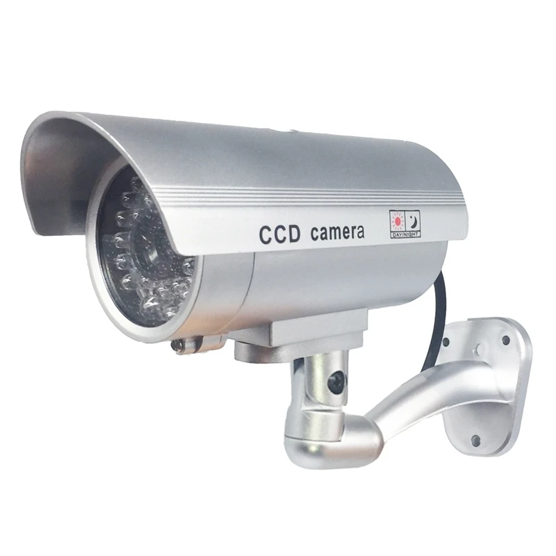 Dummy Fake Bullet Camera Outdoor Indoor Security Cctv Surveillance Waterproof Flashing Red Led | Электроника