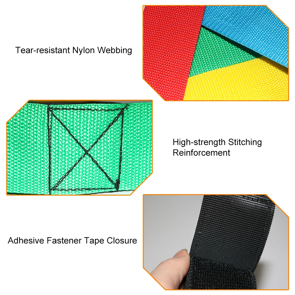 1 Pair Legged Race Bands Outdoor School Yard Party Team Training Cooperative Walking Band Games for Kids Adults 3/6/8/10 Person