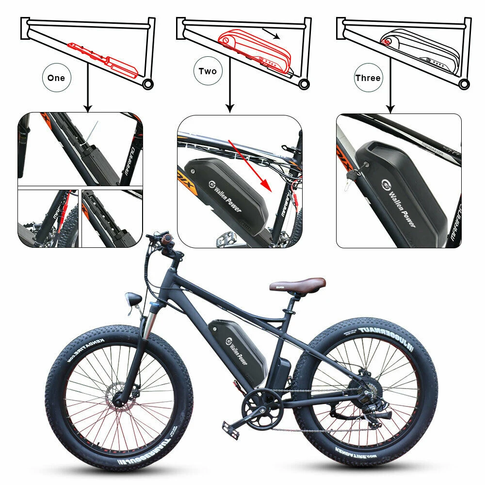 Хайлун Downtube, фара для электровелосипеда в Батарея 48V 13AH литий-ионный Электрический велосипед 48V Батарея для 1000 Вт 750 Bafang мотор BBS02 BBS01 BBSHD