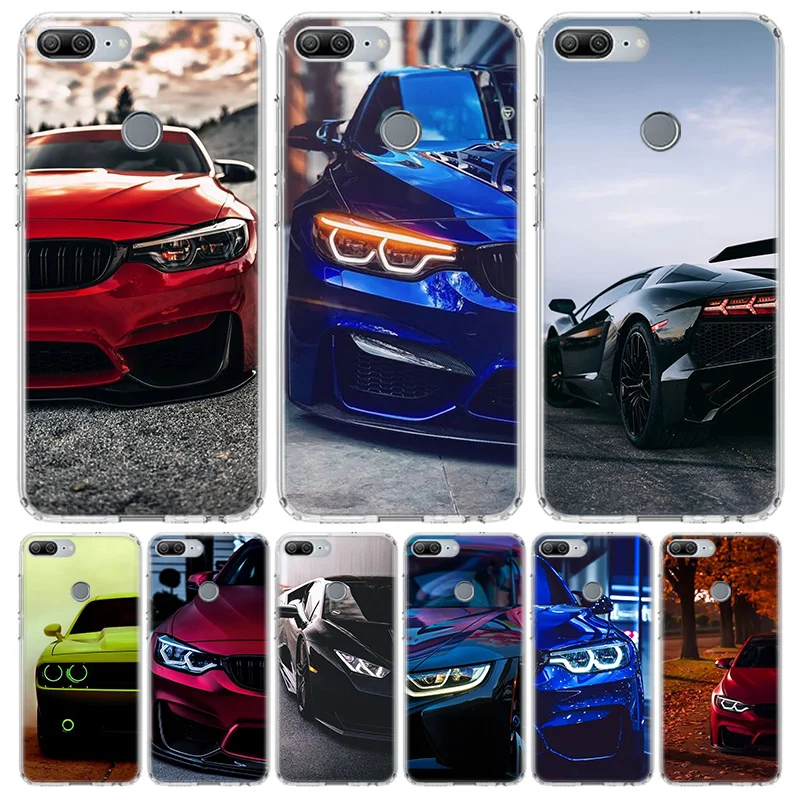 Синий и красный цвета автомобиля для Bmw крышка чехол для телефона для huawei Y9 Y5 Y6 Y7 Honor 8X 8A 8S 7A фотоаппаратов моментальной печати 7S 9 10 Lite 8A 10i 20S Coque чехол s